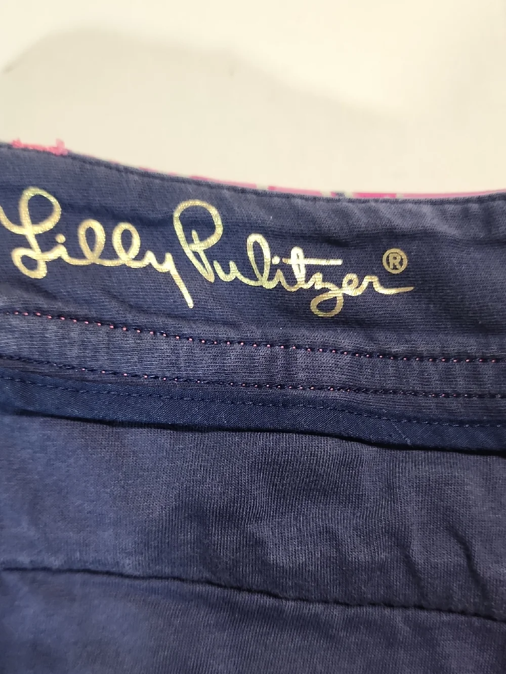 Lilly Pulitzer Pink & Navy Tropical Print Callahan Shorts